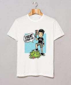 I Beat Covid 19 T-Shirt White KM