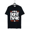 ALL TIME LOW Black DON'T PANIC Skull T Shirt KM