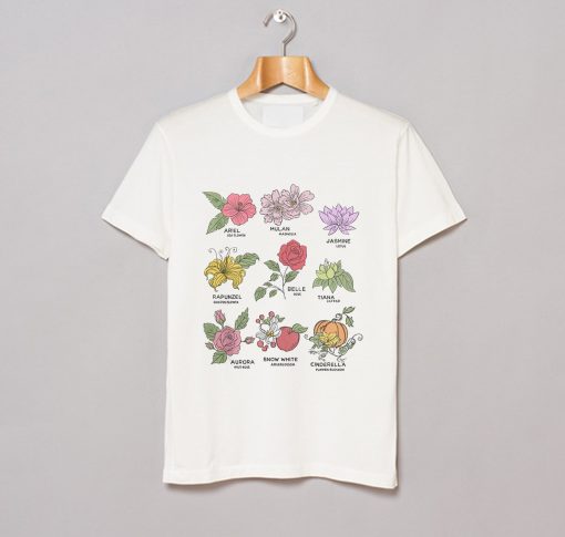 Disney Princess Floral Fashion T-Shirt KM