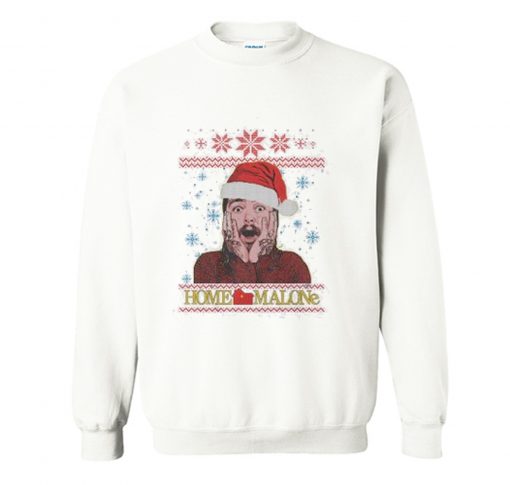 Home Malone Funny Post Malone Ugly Christmas Sweatshirt KM