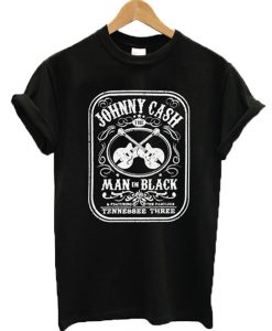 Johnny Cash The Man In Black Featuring The Fabulous Tennessee Three T-Shirt KM