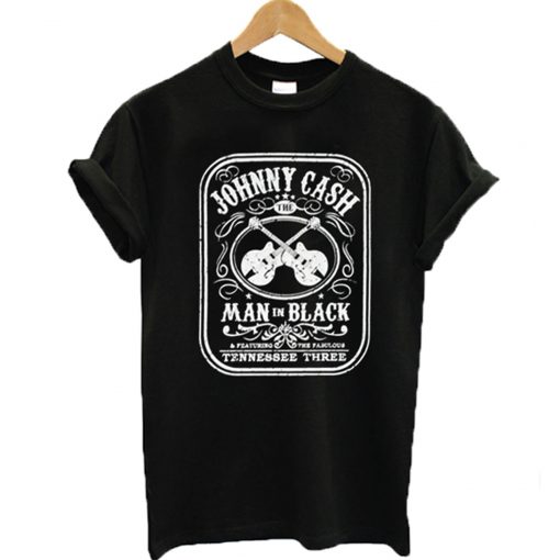 Johnny Cash The Man In Black Featuring The Fabulous Tennessee Three T-Shirt KM