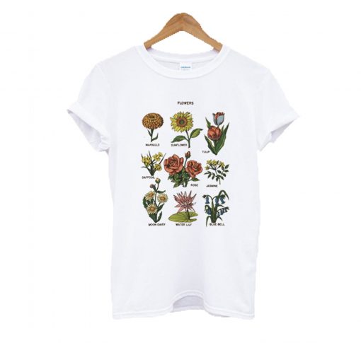 Marigold Sunflower Tulip Flowers T-Shirt KM