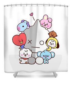 BTS Dolls Shower Curtain KM