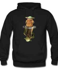 Baby Yoda Water Mirror Reflection Yoda Hoodie KM