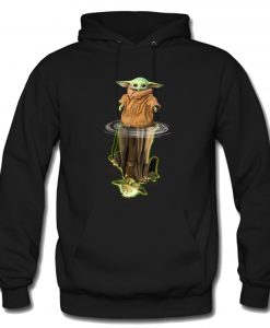 Baby Yoda Water Mirror Reflection Yoda Hoodie KM