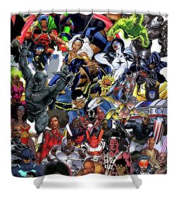 Black Heroes Matter Shower Curtain KM