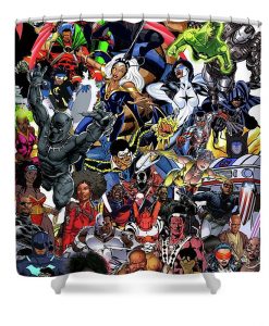 Black Heroes Matter Shower Curtain KM