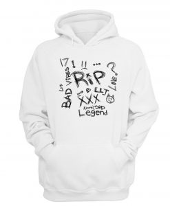 Lil Peep On The Day I Die Would You Even Cry Hoodie White KM