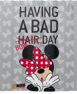 Minnie Mouse Having a Bad Bow Day Shower Curtain KM