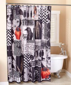 Nevermore Halloween Bath Collection Shower Curtain KM