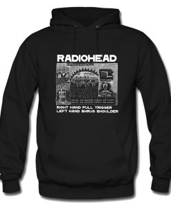 Radiohead Right Hand Pull Trigger Left Hand Shrug Shoulder Hoodie KM