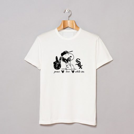 Peace Love White Sox Snoopy T-Shirt KM