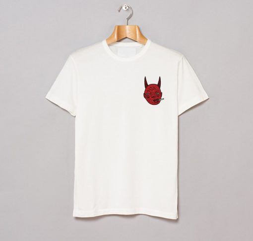 White Devil Head T Shirt KM