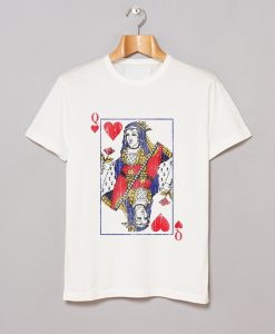 Distressed Queen Of Hearts T Shirt KM