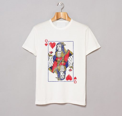 Distressed Queen Of Hearts T Shirt KM