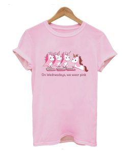 Unicorn On Wednesdays We Wear Pink T-Shirt KM