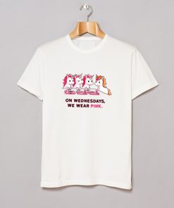 Unicorn on wednesdays we wear pink T Shirt KM