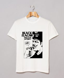 Black Flag Police Story T Shirt KM