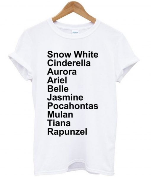 Disney Princess Name T Shirt KM