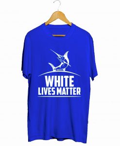 White Marlin lives Matter T-Shirt Blue KM