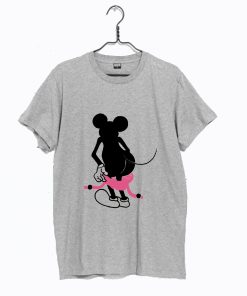 Vintage Mickey Mouse Mooning Boot T-Shirt Grey KM