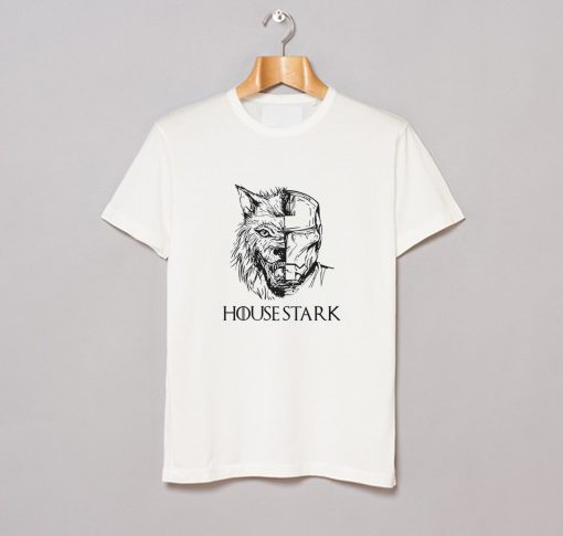 Direwolf Iron Man House Stark T-Shirt KM