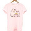 Pusheen The Cat And Stormy Enjoying Popcorn Junior T-Shirt KM