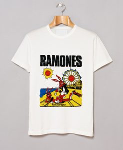 Ramones Rockaway Beach T Shirt White KM