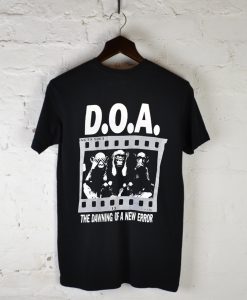 90s DOA The Black Spot Album Dawning New Error T Shirt Back KM