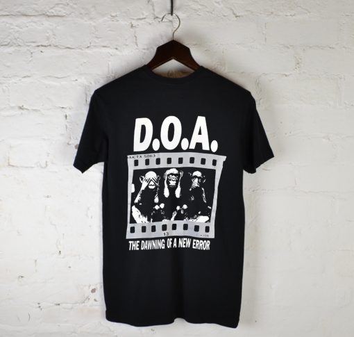 90s DOA The Black Spot Album Dawning New Error T Shirt Back KM