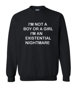 I'm Not A Boy Or A Girl I'm An Existential Nightmare Sweatshirt KM