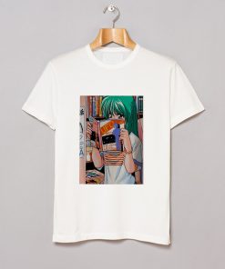 Anime Girl Aesthetic Waifu Kawaii Vaporwave Game Art T Shirt KM