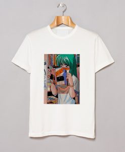 Anime Girl Aesthetic Waifu Kawaii Vaporwave Game Art T Shirt KM