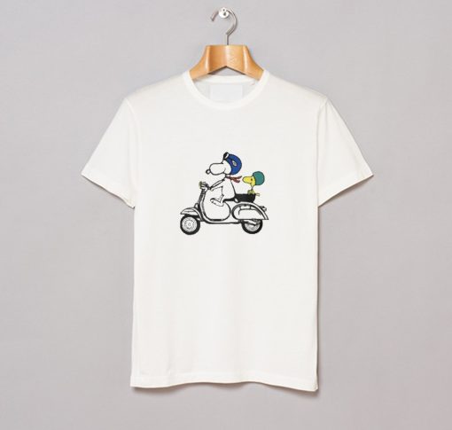 Snoopy and Woodstock on a Vespa T-Shirt KM