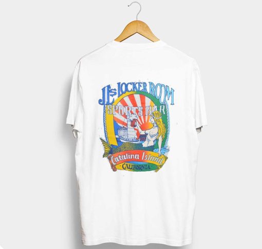 80s JL’s Locker Room Catalina Island Sunset Mermaid T-Shirt KM Back