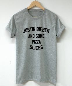 JUSTIN BIEBER and Some Pizza Slices T Shirt KM