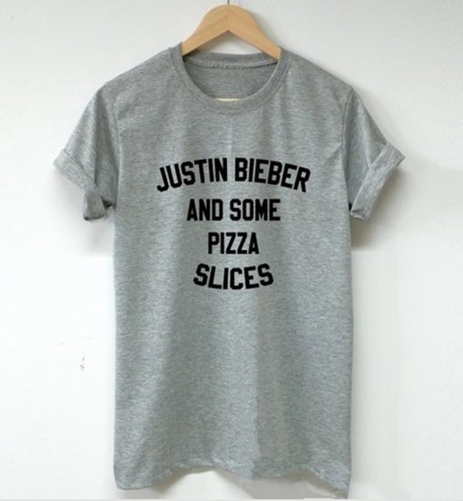 JUSTIN BIEBER and Some Pizza Slices T Shirt KM