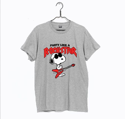 Peanuts SNOOPY PARTY LIKE A ROCK STAR T Shirt KM