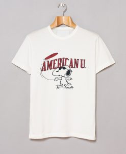 Vintage 70s Champion Snoopy American University T-Shirt KM