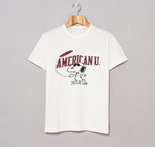 Vintage 70s Champion Snoopy American University T-Shirt KM