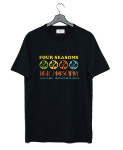 Four Seasons Landscaping Lawn T Shirt KM Black