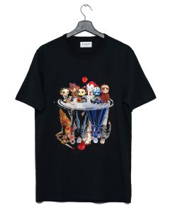 Horror movie characters water mirror reflection T Shirt KM