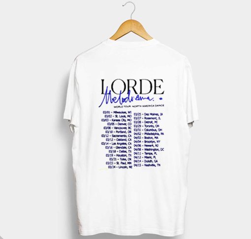 Lorde Melodrama T Shirt KM Back