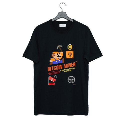 Bitcoin Miner Super Mario Kripto T Shirt KM