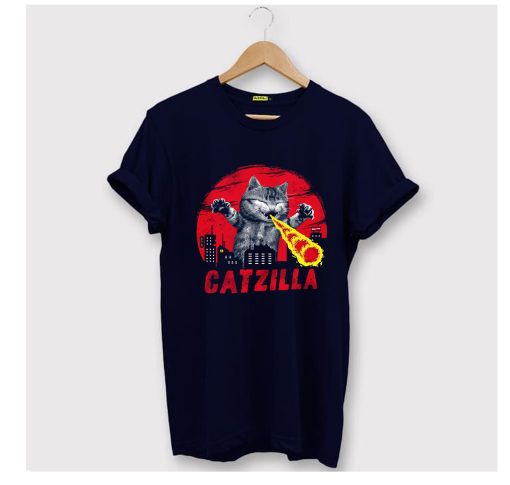 Catzilla Godzilla Parody T Shirt KM