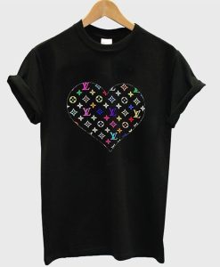 Colorful LV Heart T-Shirt KM