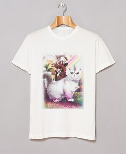 Deadpool And Cat Unicorn T Shirt KM