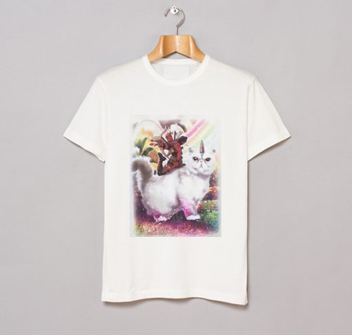 Deadpool And Cat Unicorn T Shirt KM