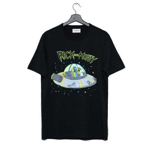 Rick and Morty UFO Spaceship Outer Space T Shirt KM